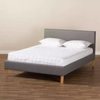 Lit plateforme King Aneta gris - Baxton Studio