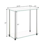 Table d'appoint Breighton Home Designs2Go Classic en verre et chrome à 2 niveaux