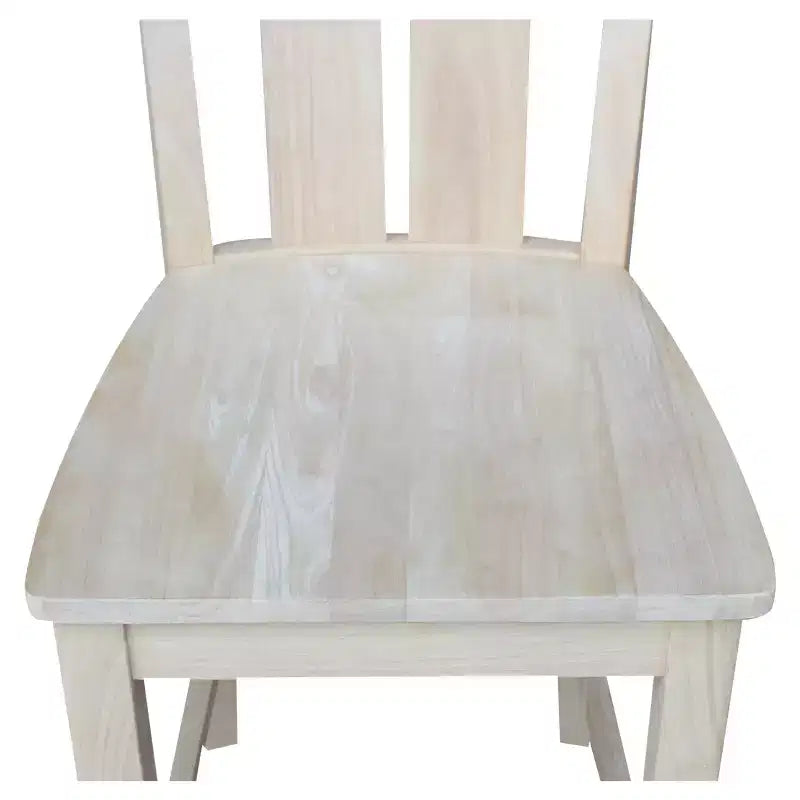 Tabouret de bar 24" Ava, hauteur comptoir, non fini - International Concepts : Bois massif, assise carrée