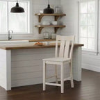 Tabouret de bar 24" Ava, hauteur comptoir, non fini - International Concepts : Bois massif, assise carrée