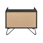 Table d'appoint Melkree 21" fini chêne/noir - Acme Furniture : style industriel, tiroir de rangement