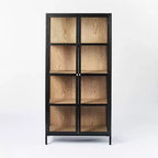 Meuble vitrine en verre Crystal Cove de 60 po, noir - Threshold™ conçu avec Studio McGee