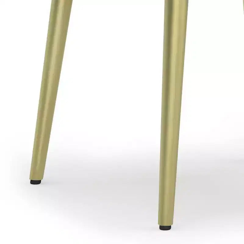Table d'appoint Bissell Naturel - WyndenHall : Bois de manguier, incrustation de laiton, design moderne du milieu du siècle