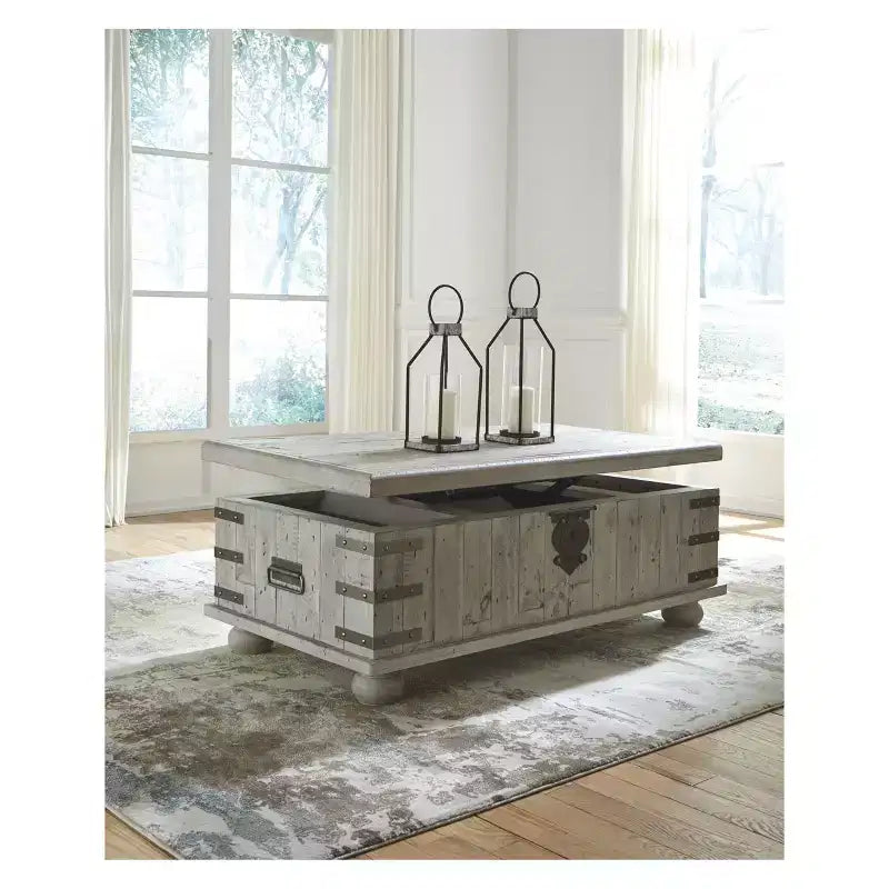 Table basse relevable Carynhurst blanche - Signature Design by Ashley