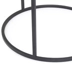 Table d'appoint ronde avec miroir Gramercy noire - Finch : Finition antique, aucun assemblage requis, structure en métal
