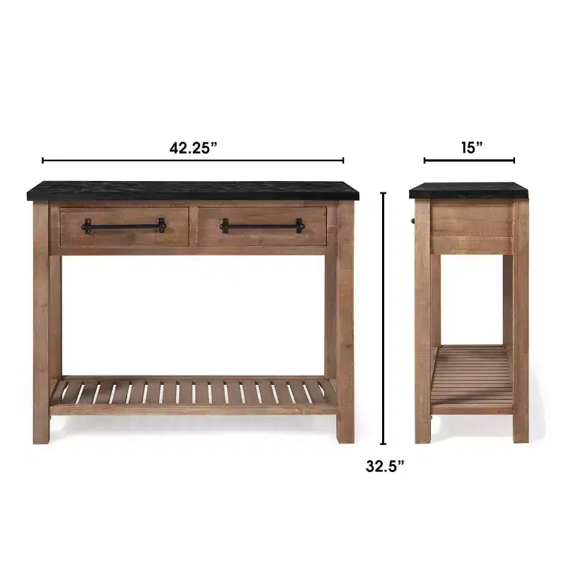 Console Eugène Marron - ClickDecor