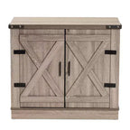 Meuble de rangement pour chaussures Wayne Farmhouse Wood à 2 portes chêne marron - Baxton Studio : Organisateur d'entrée, peut contenir 9 paires