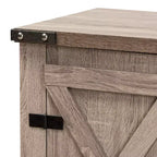 Meuble de rangement pour chaussures Wayne Farmhouse Wood à 2 portes chêne marron - Baxton Studio : Organisateur d'entrée, peut contenir 9 paires