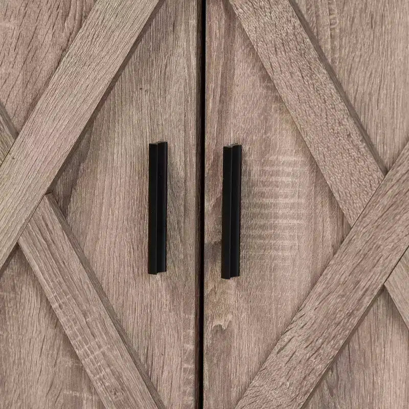 Meuble de rangement pour chaussures Wayne Farmhouse Wood à 2 portes chêne marron - Baxton Studio : Organisateur d'entrée, peut contenir 9 paires