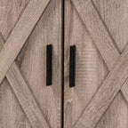 Meuble de rangement pour chaussures Wayne Farmhouse Wood à 2 portes chêne marron - Baxton Studio : Organisateur d'entrée, peut contenir 9 paires