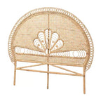 Tête de lit indépendante en rotin Queen Size Marlette marron naturel – Baxton Studio