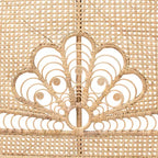 Tête de lit indépendante en rotin Queen Size Marlette marron naturel – Baxton Studio