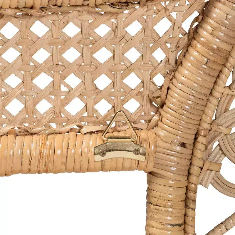 Tête de lit indépendante en rotin Queen Size Marlette marron naturel – Baxton Studio