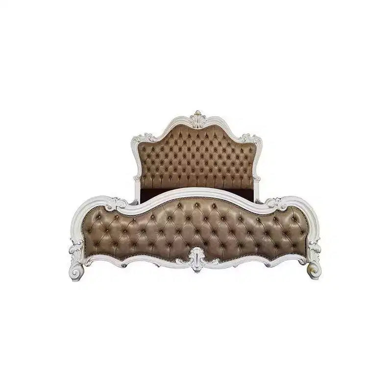 Lit King californien 99 po Versailles II avec bordure cloutée et tête de lit capitonnée - Acme Furniture
