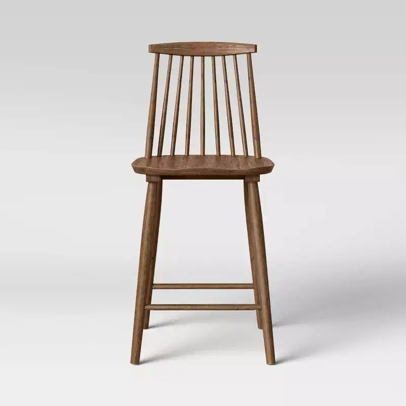 Tabouret de bar à hauteur de comptoir Harwich Windsor de 24 po avec dossier haut et repose-pieds – Threshold