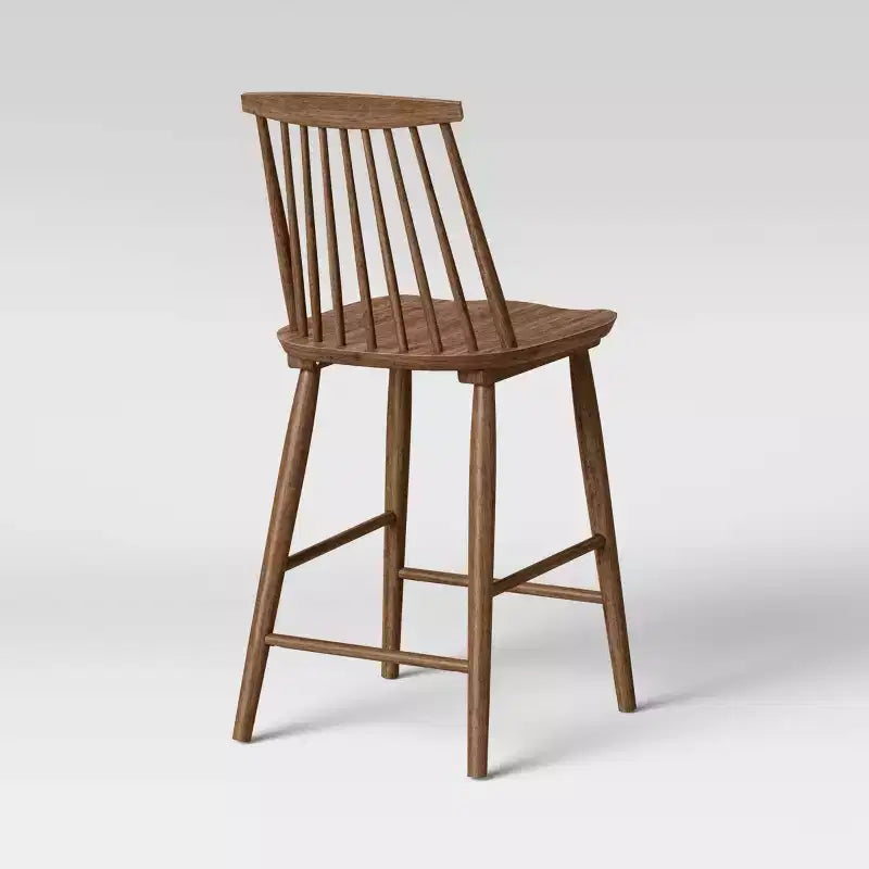 Tabouret de bar à hauteur de comptoir Harwich Windsor de 24 po avec dossier haut et repose-pieds – Threshold