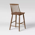 Tabouret de bar à hauteur de comptoir Harwich Windsor de 24 po avec dossier haut et repose-pieds – Threshold