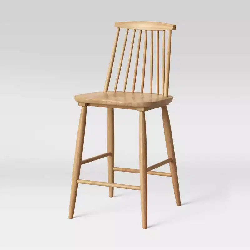 Tabouret de bar à hauteur de comptoir Harwich Windsor de 24 po avec dossier haut et repose-pieds – Threshold
