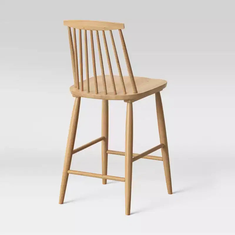 Tabouret de bar à hauteur de comptoir Harwich Windsor de 24 po avec dossier haut et repose-pieds – Threshold