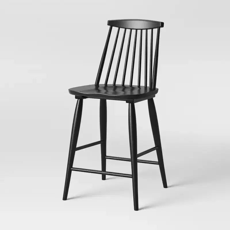 Tabouret de bar à hauteur de comptoir Harwich Windsor de 24 po avec dossier haut et repose-pieds – Threshold