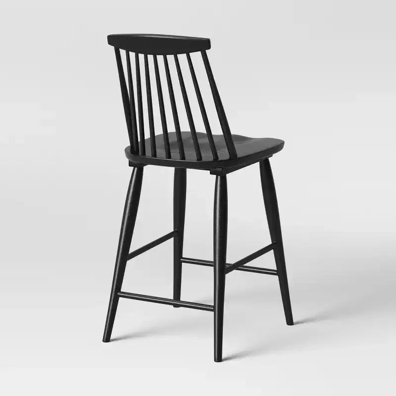 Tabouret de bar à hauteur de comptoir Harwich Windsor de 24 po avec dossier haut et repose-pieds – Threshold