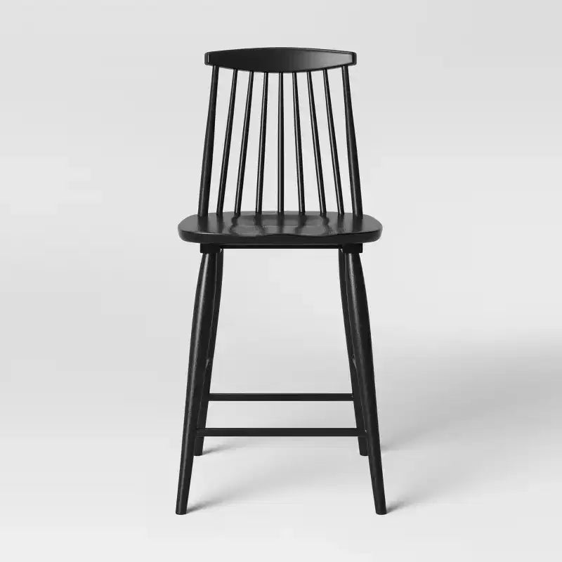 Tabouret de bar à hauteur de comptoir Harwich Windsor de 24 po avec dossier haut et repose-pieds – Threshold