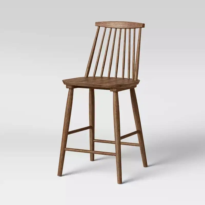 Tabouret de bar à hauteur de comptoir Harwich Windsor de 24 po avec dossier haut et repose-pieds – Threshold