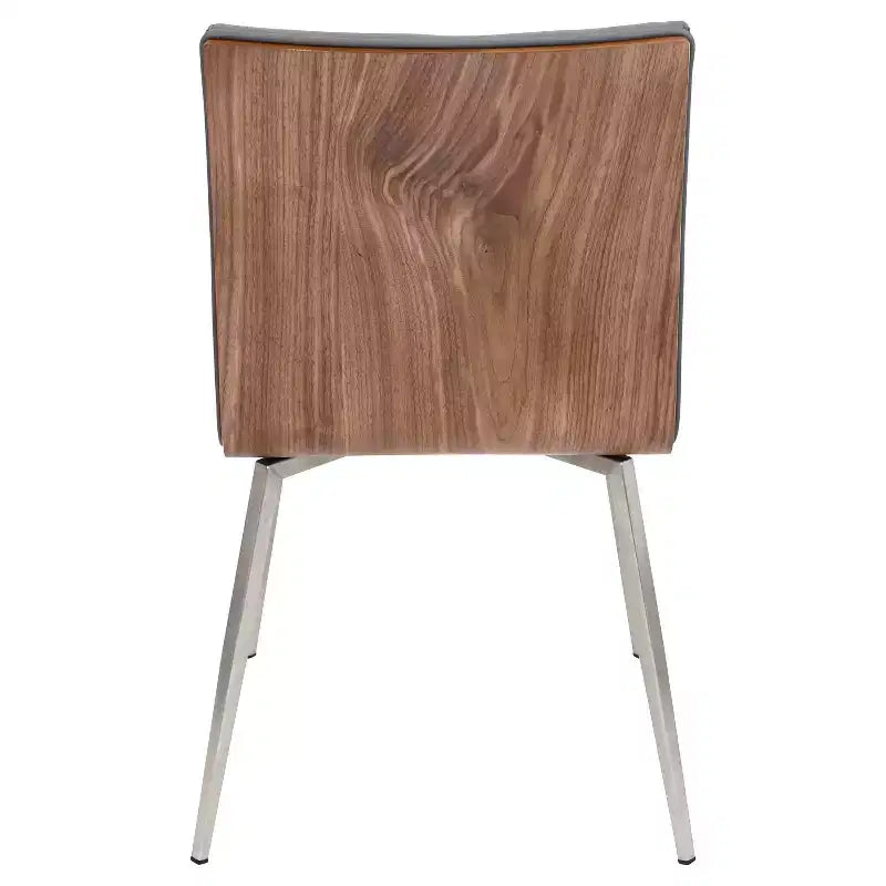 Lot de 2 chaises de salle à manger pivotantes modernes à dossier en bois de noyer Mason - Lumisource
