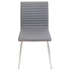 Lot de 2 chaises de salle à manger pivotantes modernes à dossier en bois de noyer Mason - Lumisource