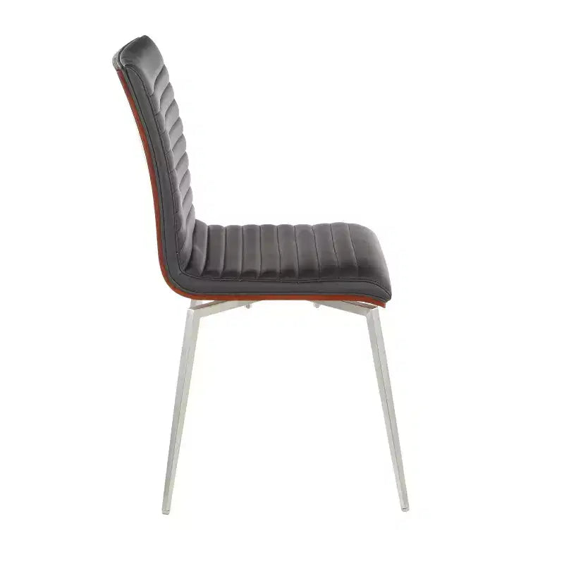 Lot de 2 chaises de salle à manger pivotantes modernes à dossier en bois de noyer Mason - Lumisource