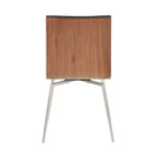 Lot de 2 chaises de salle à manger pivotantes modernes à dossier en bois de noyer Mason - Lumisource
