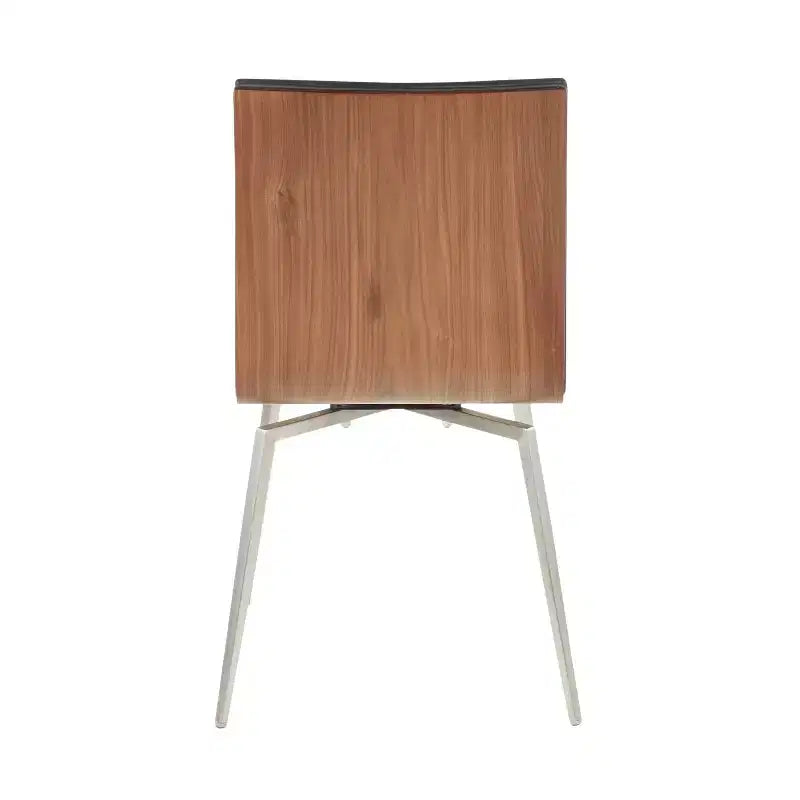 Lot de 2 chaises de salle à manger pivotantes modernes à dossier en bois de noyer Mason - Lumisource
