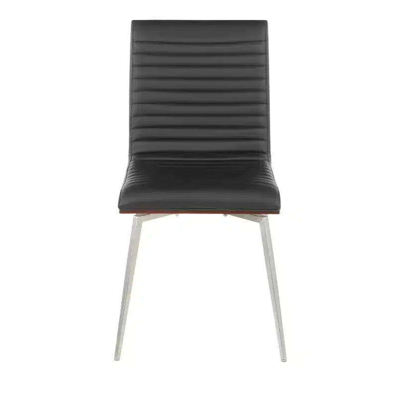 Lot de 2 chaises de salle à manger pivotantes modernes à dossier en bois de noyer Mason - Lumisource