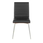 Lot de 2 chaises de salle à manger pivotantes modernes à dossier en bois de noyer Mason - Lumisource