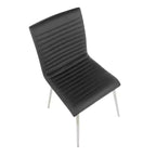 Lot de 2 chaises de salle à manger pivotantes modernes à dossier en bois de noyer Mason - Lumisource