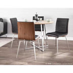 Lot de 2 chaises de salle à manger pivotantes modernes à dossier en bois de noyer Mason - Lumisource
