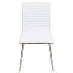 Lot de 2 chaises de salle à manger pivotantes modernes à dossier en bois de noyer Mason - Lumisource