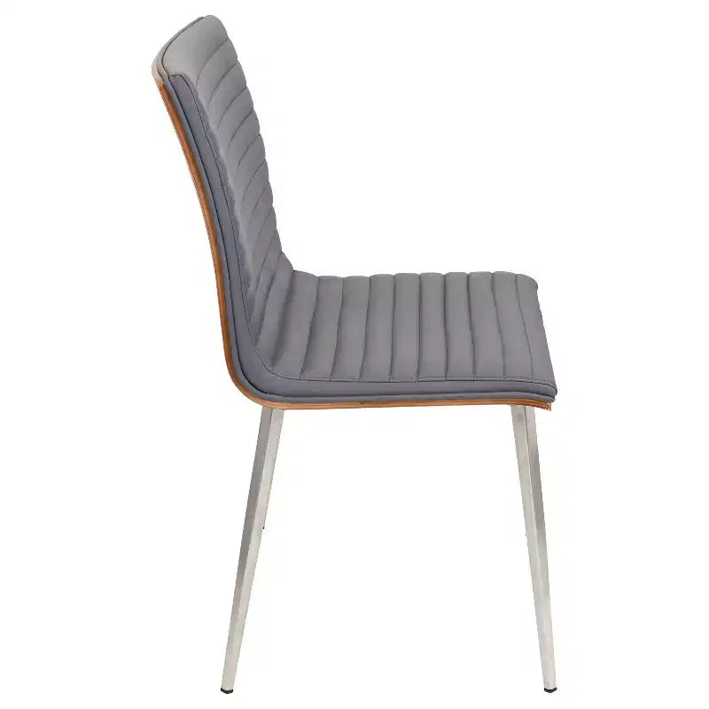Lot de 2 chaises de salle à manger pivotantes modernes à dossier en bois de noyer Mason - Lumisource