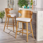 Lot de 2 tabourets de bar Kamryn de style Mid-Century Modern - Christopher Knight Home