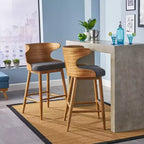 Lot de 2 tabourets de bar Kamryn de style Mid-Century Modern - Christopher Knight Home
