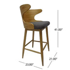 Lot de 2 tabourets de bar Kamryn de style Mid-Century Modern - Christopher Knight Home