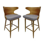 Lot de 2 tabourets de bar Kamryn de style Mid-Century Modern - Christopher Knight Home