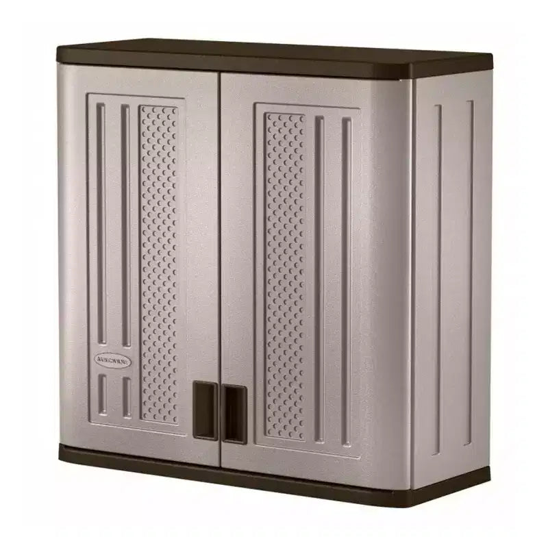 Meuble de rangement mural Suncast à étagère simple en résine, 1,2 m, platine (paquet de 3)