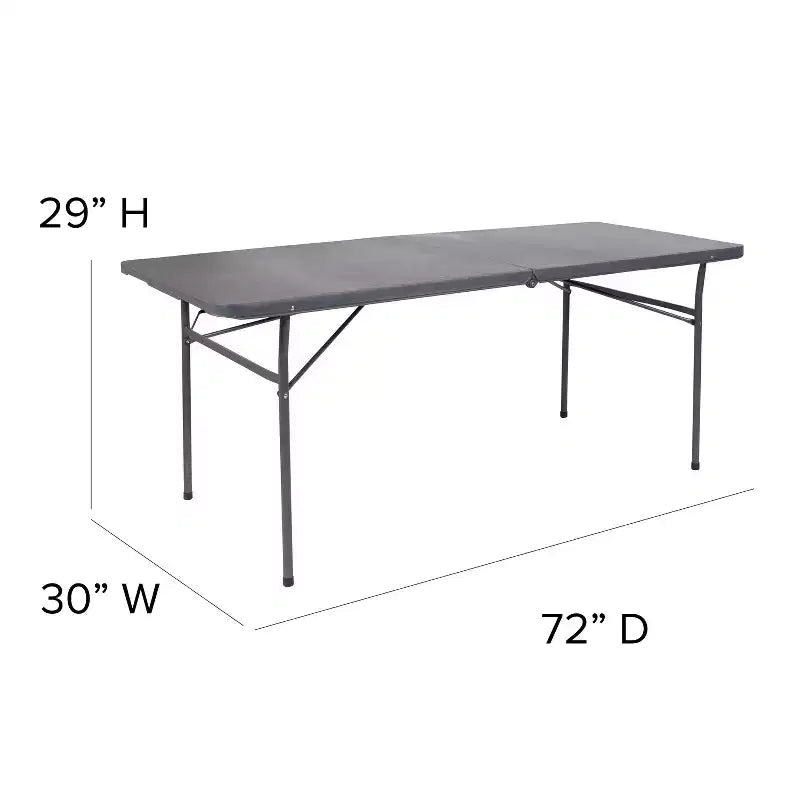 Flash Furniture Table pliante de banquet et d'événement en plastique de 1,8 m avec poignée de transport