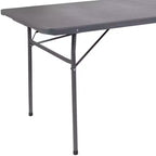 Flash Furniture Table pliante de banquet et d'événement en plastique de 1,8 m avec poignée de transport