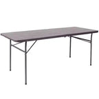 Flash Furniture Table pliante de banquet et d'événement en plastique de 1,8 m avec poignée de transport
