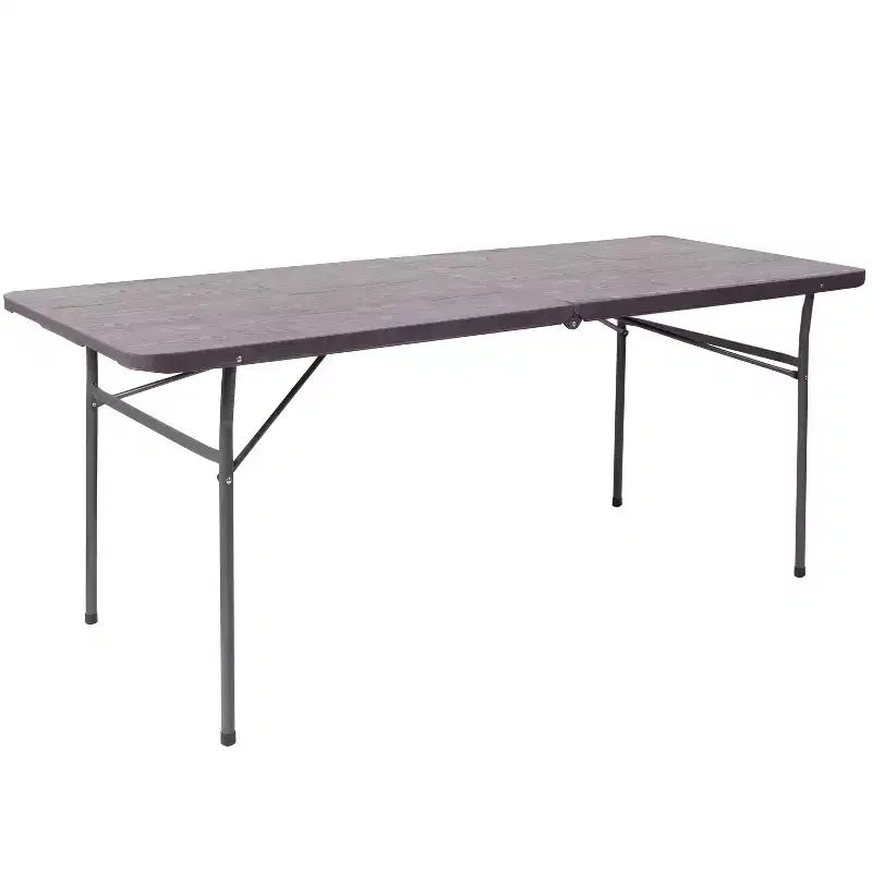 Flash Furniture Table pliante de banquet et d'événement en plastique de 1,8 m avec poignée de transport