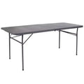 Flash Furniture Table pliante de banquet et d'événement en plastique de 1,8 m avec poignée de transport