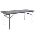 Flash Furniture Table pliante de banquet et d'événement en plastique de 1,8 m avec poignée de transport