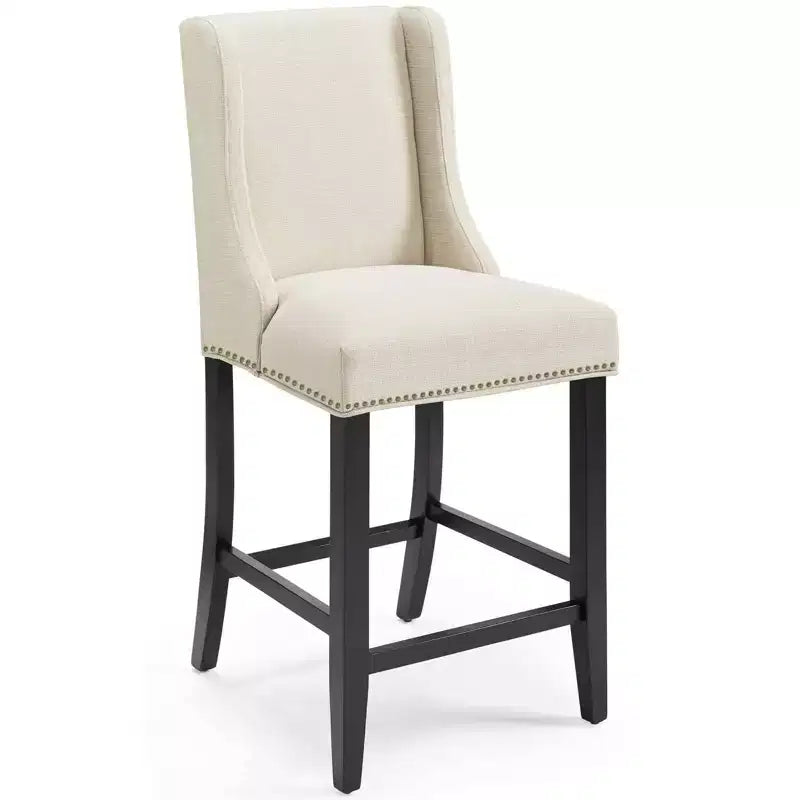 Lot de 2 tabourets de bar rembourrés en tissu Baron (hauteur comptoir) - Modway